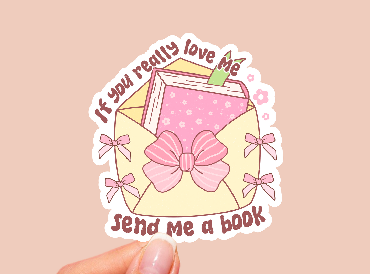 Send Me A Book Vinyl Die Cut Sticker