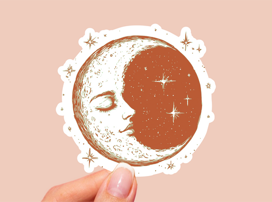 Moon Vinyl Die Cut Sticker