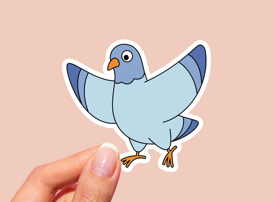 Vinyl Die Cut StickerFunny Pigeon Dove Vinyl Die Cut Sticker