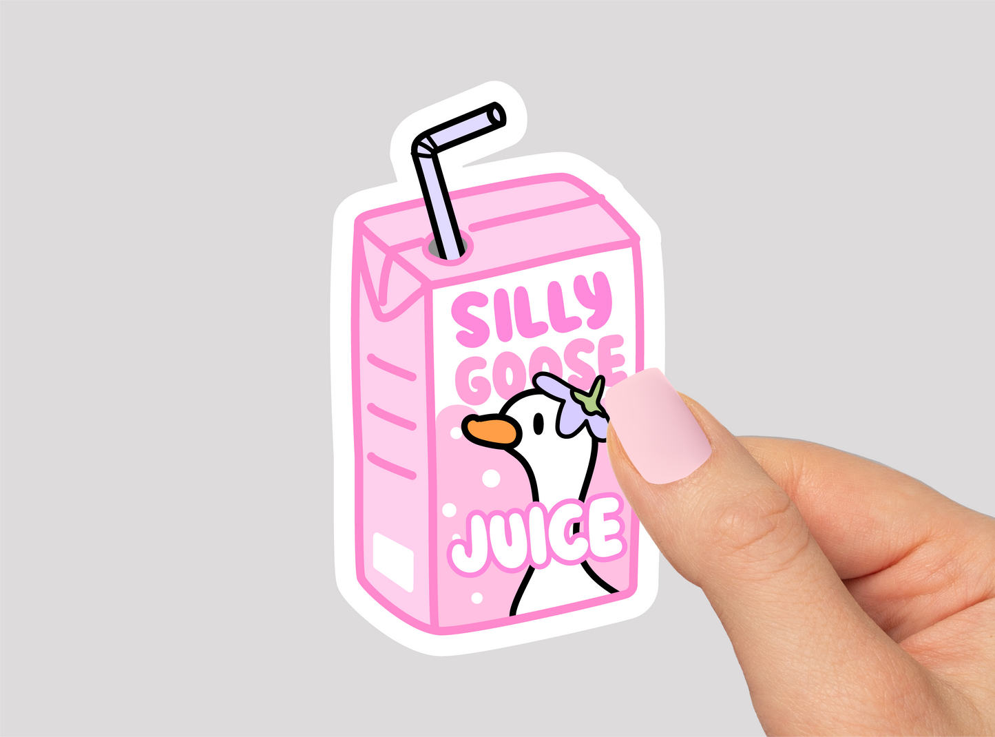 Silly Goose Juice Vinyl Die Cut Sticker