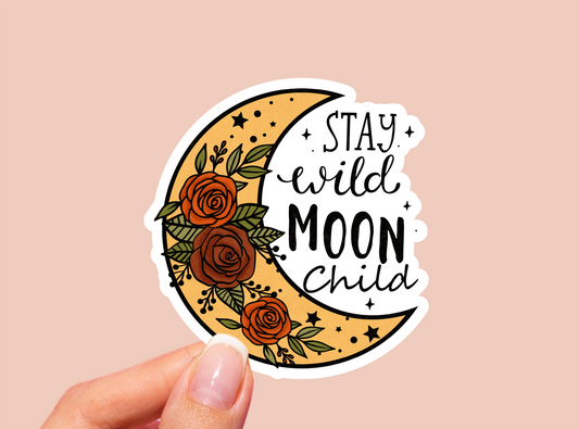 Moon Vinyl Die Cut Sticker