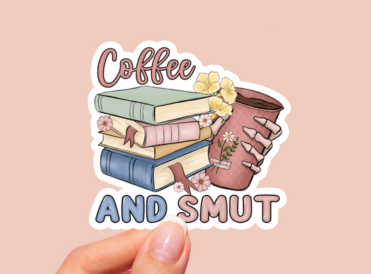 Coffee And Smut Vinyl Die Cut Sticker