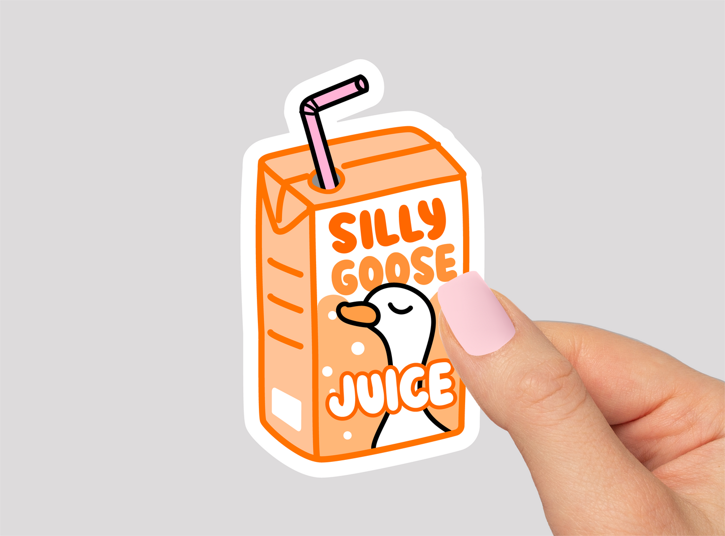 Silly Goose Juice Vinyl Die Cut Sticker