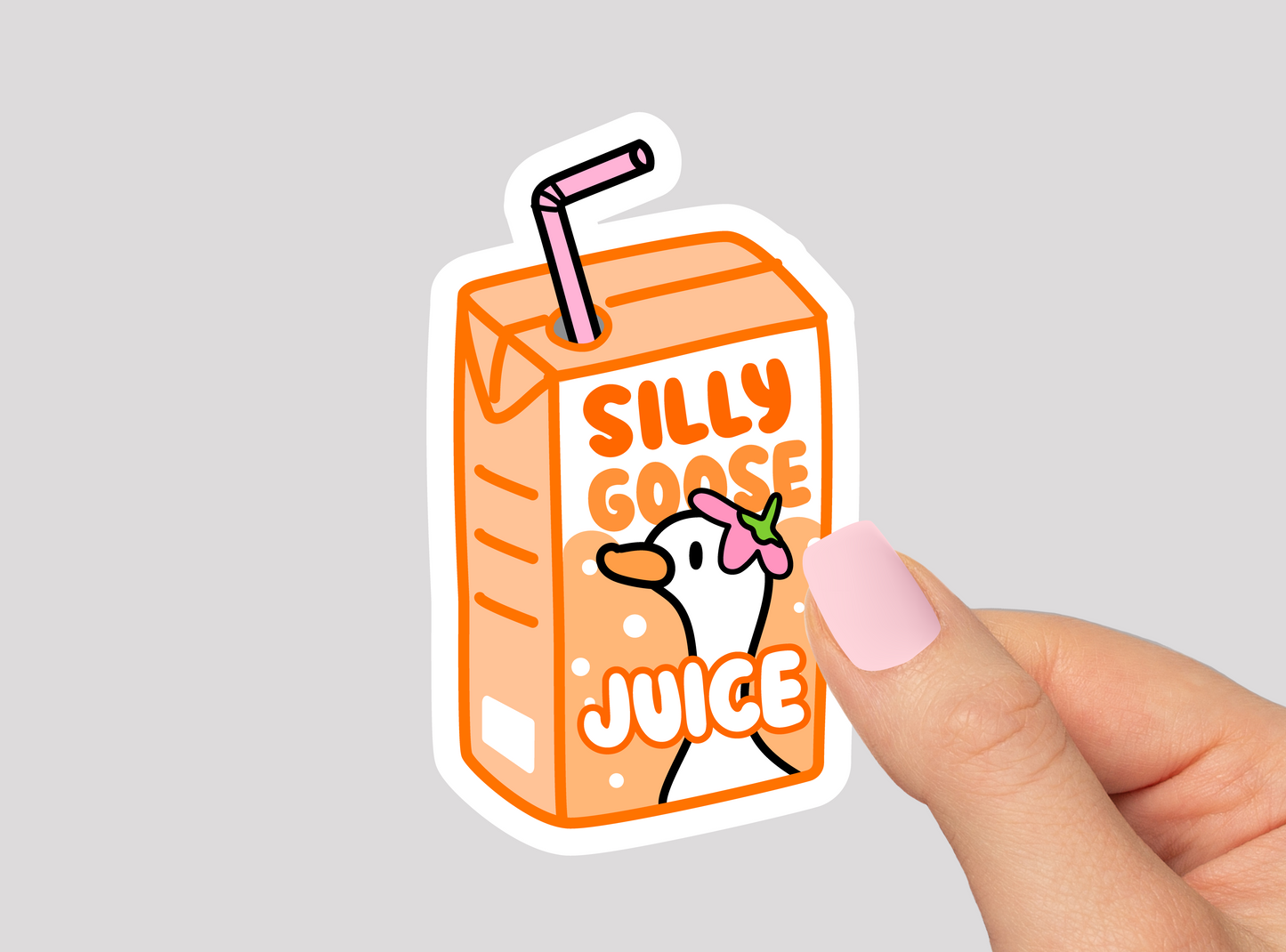 Silly Goose Juice Vinyl Die Cut Sticker