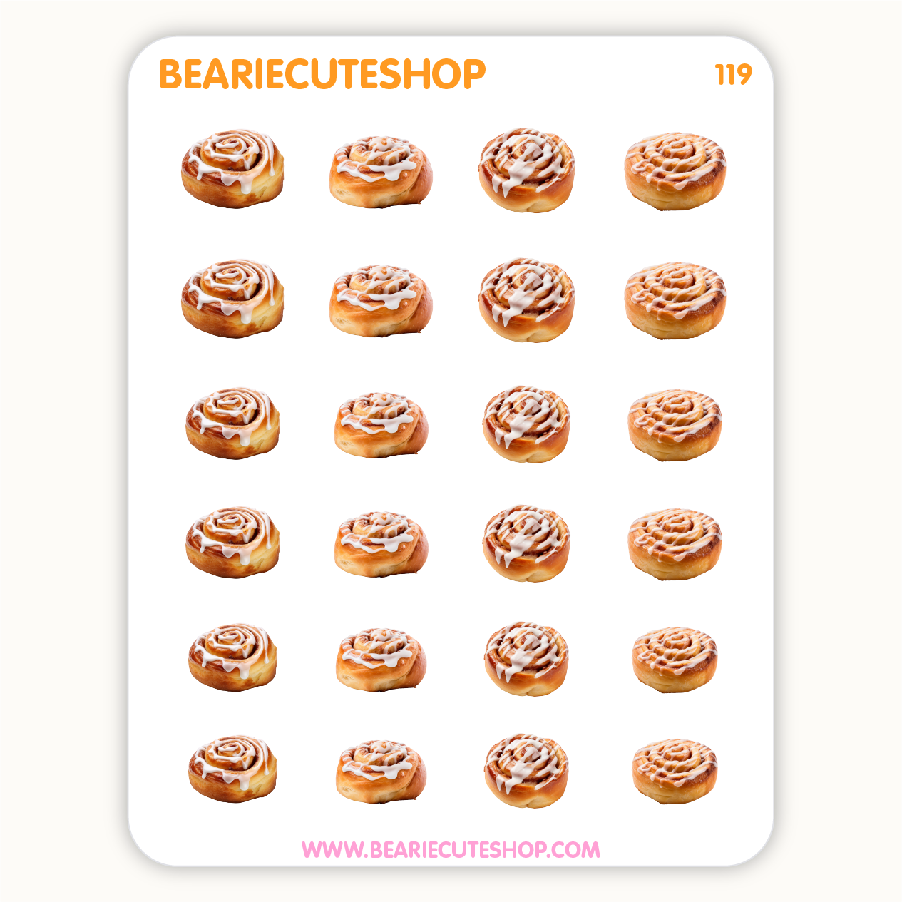 Cinnamon Rolls Planner Stickers