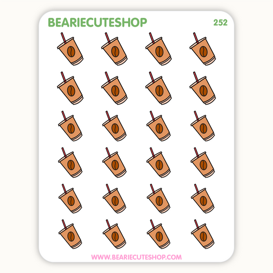 Coffee Cup Planner Stickers