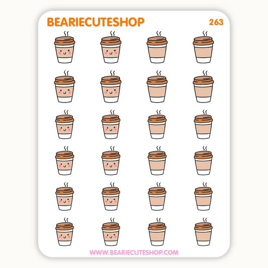 Coffee Cup Planner Stickers