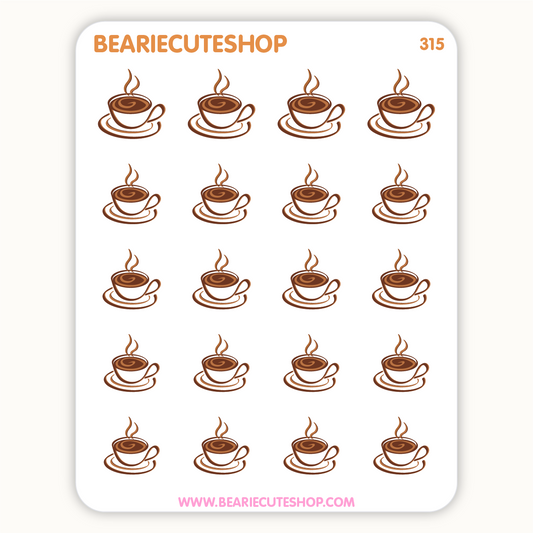 Coffee Cup Planner Stickers