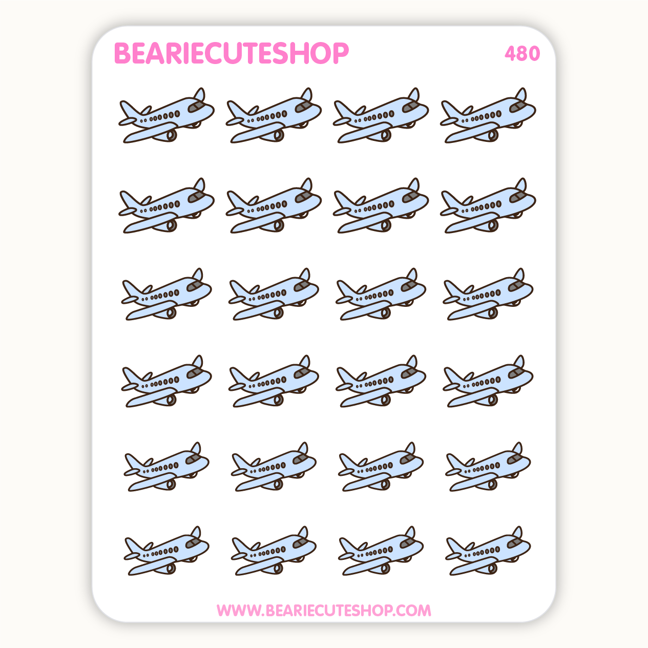 Plane Travel Planner Stickers