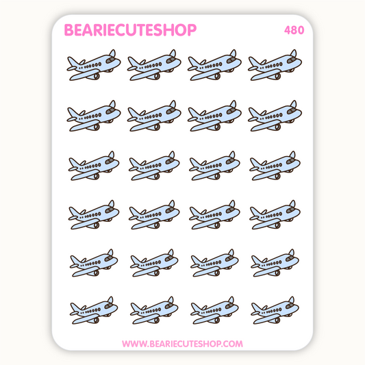 Plane Travel Planner Stickers