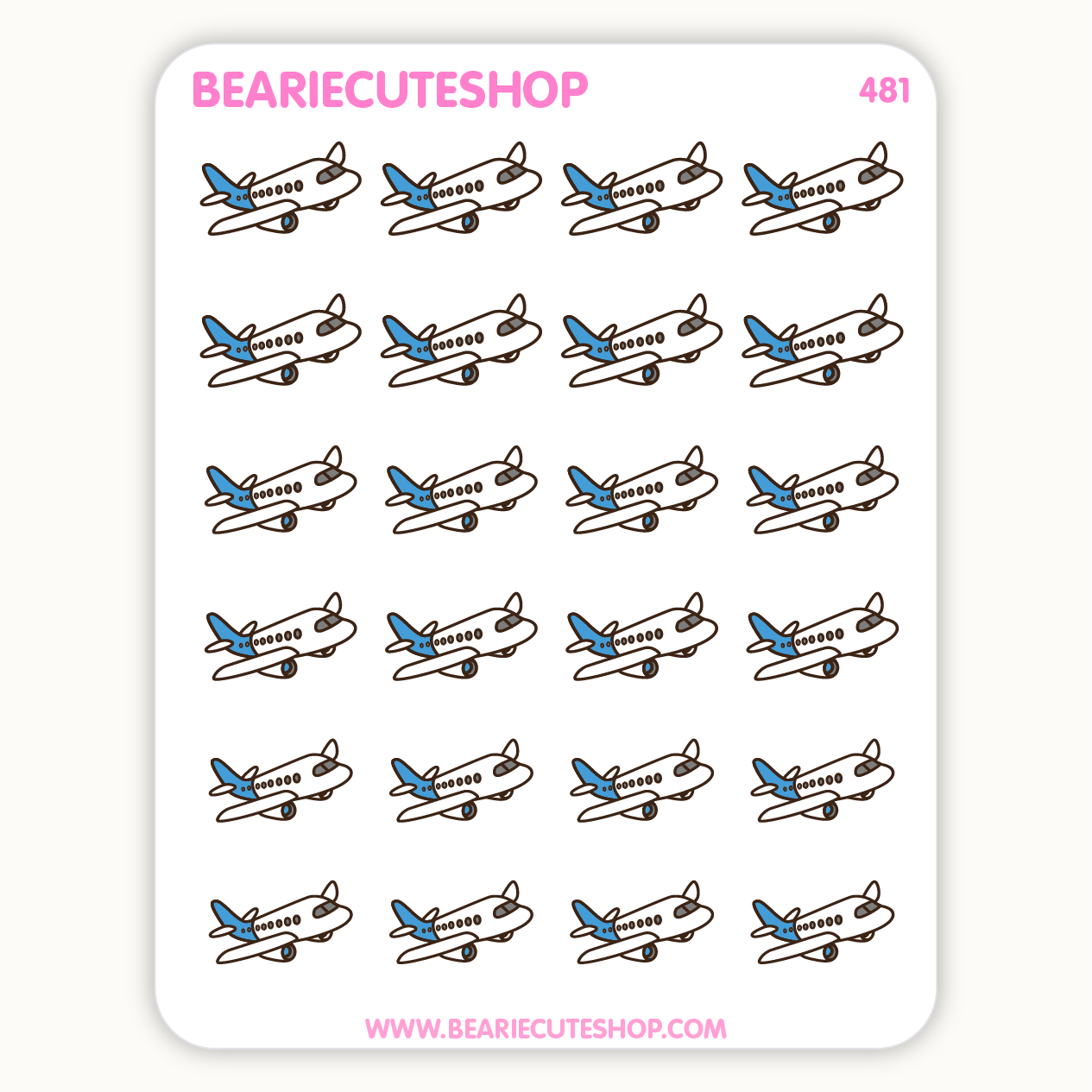 Plane Travel Planner Stickers