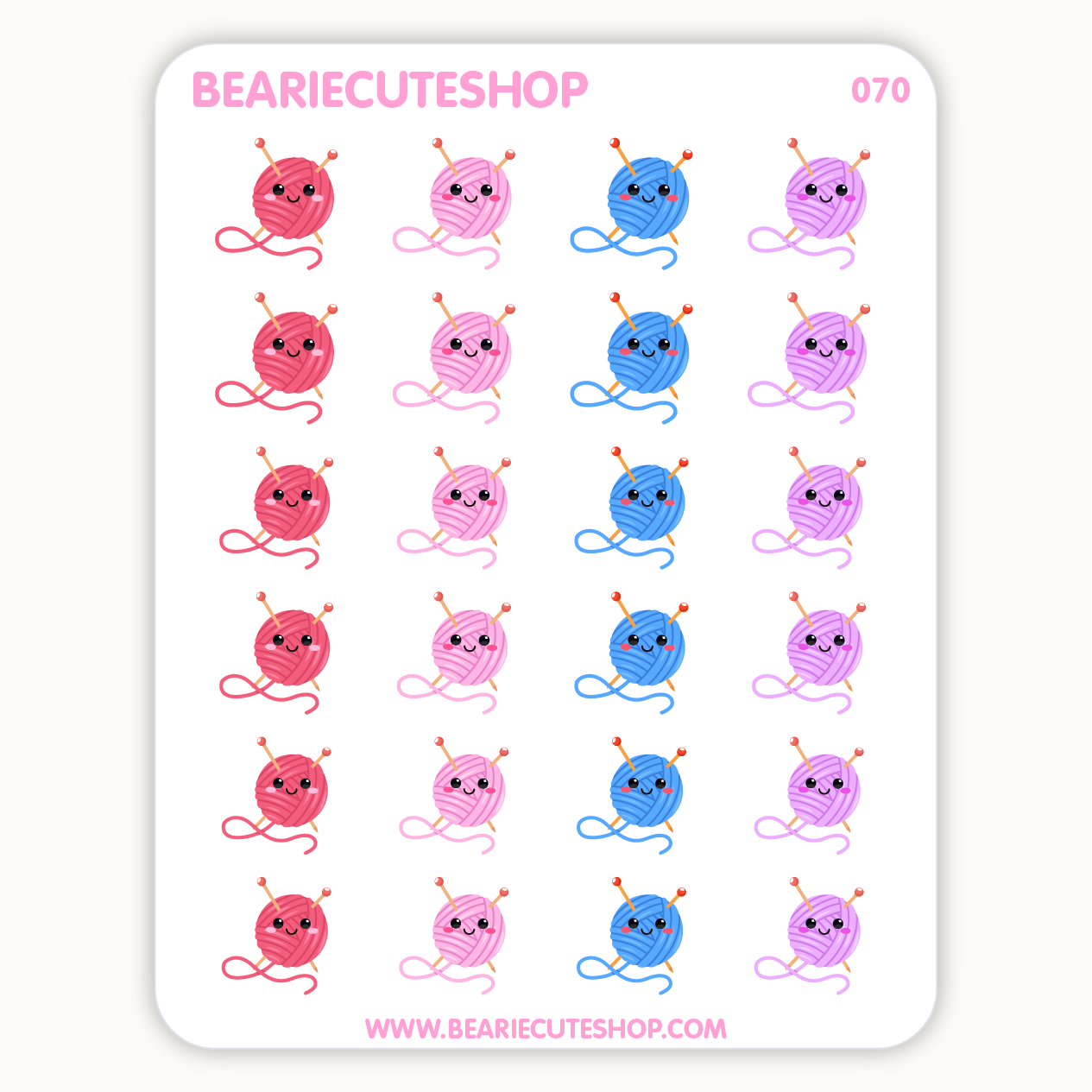 Knitting Planner Stickers